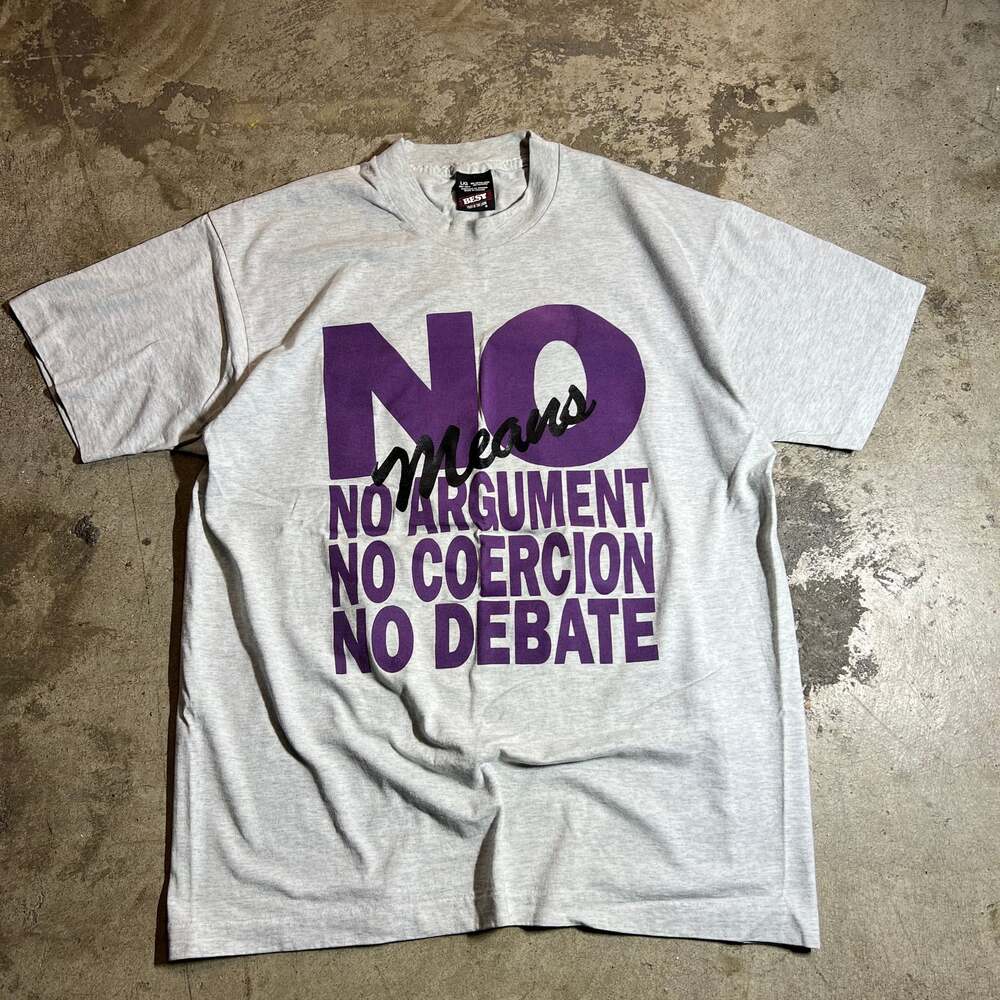 90s Feminism Shirt, No Means No Tee, Feminism, Girl Power